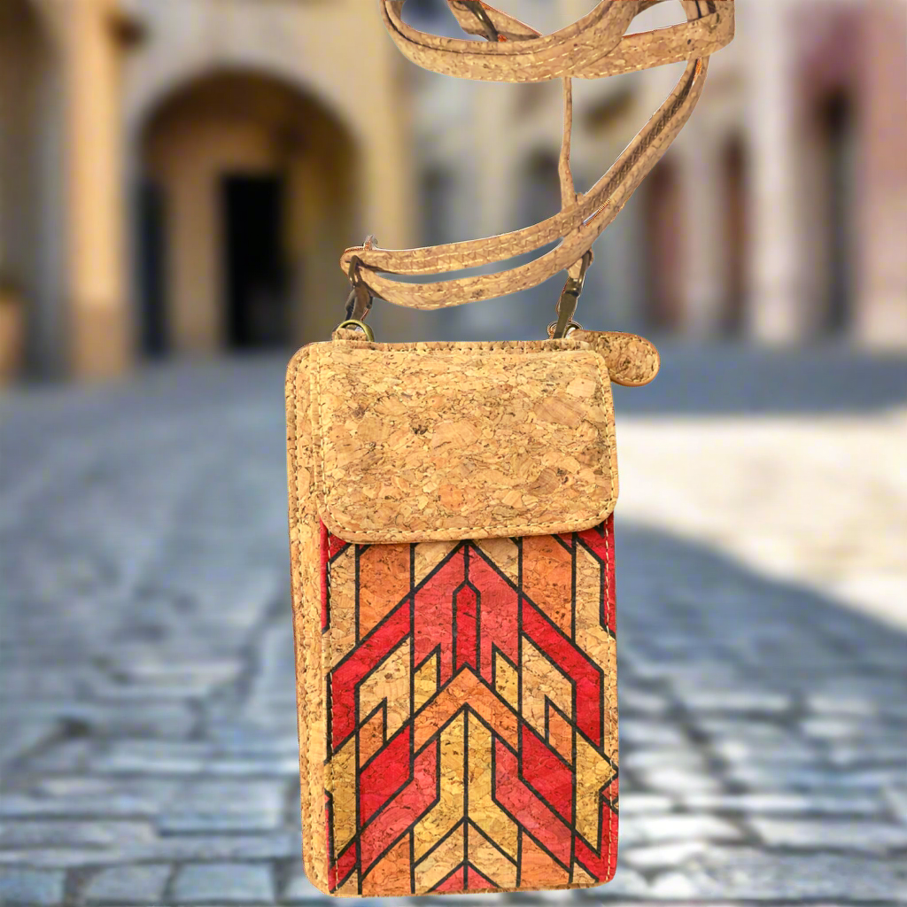 Solar Deco Cork Phone Bag – Golden Arrows Essentials Pouch