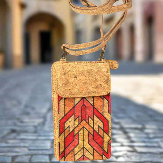 Solar Deco Cork Phone Bag – Golden Arrows Essentials Pouch