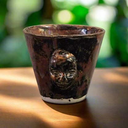 Martian Doll Face Mini Jar - One-of-a-Kind Collectible for Shots & Succulents, Ø4.5×5.5cm