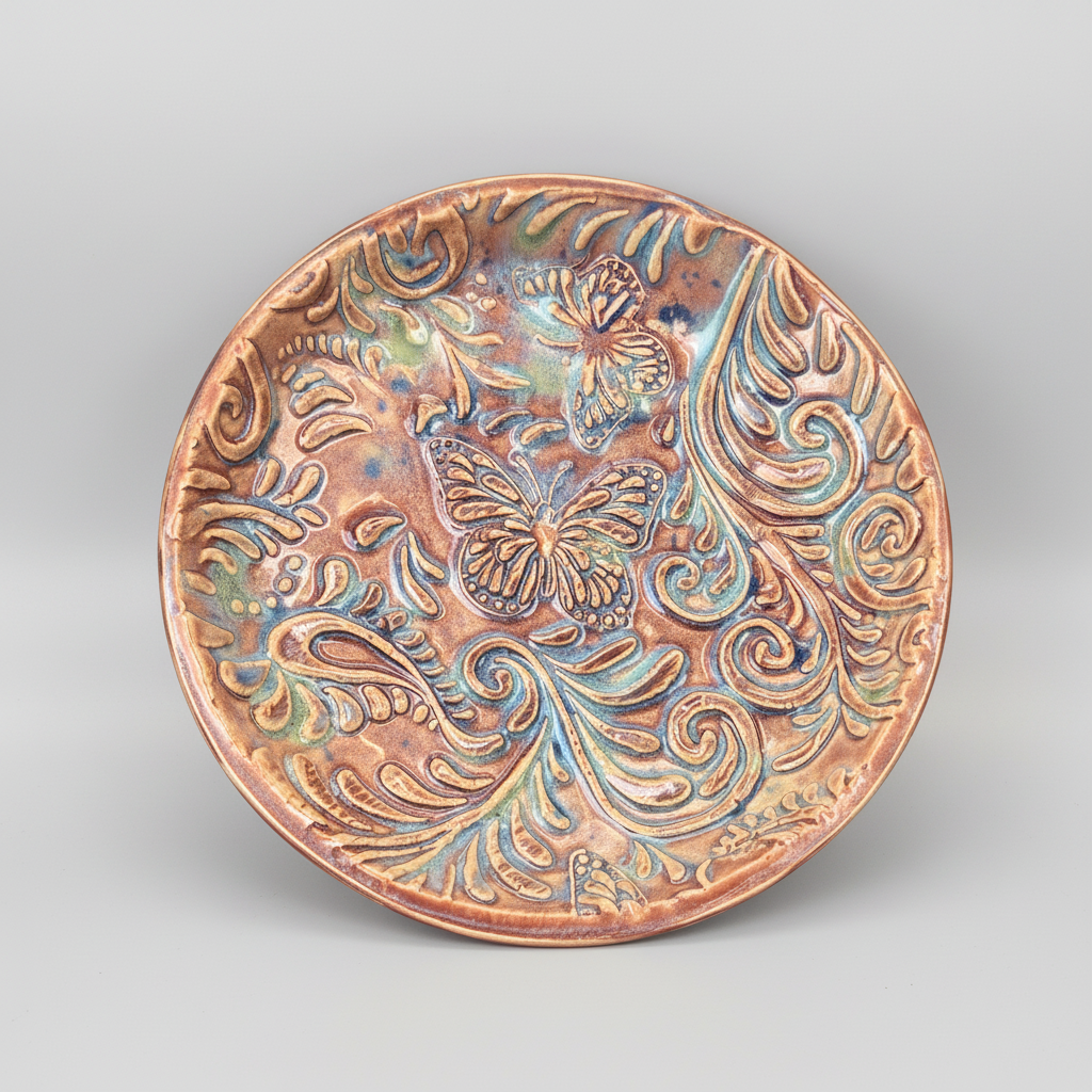 Whispered Moments Ceramic Saucers – Small Rituals Held Gently, Ø7–8 cm, various designs by Red Raven Pottery