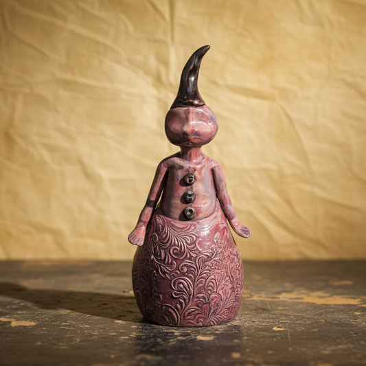 "Enchanting Witch" Handmade Ceramic Figurine - Eerie Vibes Collection