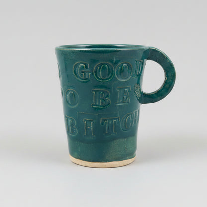 Bad Bitch Ceramic Mug – Bold Morning Companion, Ø7 × 9 cm by Red Raven Pottery