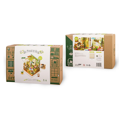 Miller’s Garden House DIY Wooden Miniature Kit – Blooming Greenhouse Retreat, 231 Pieces by Robotime