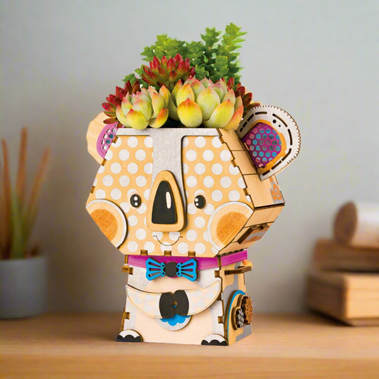 Canopy Spirit DIY Planter – Playful Koala Succulent Pot, 47 Pieces by Robotime