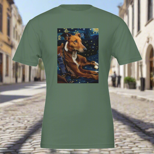 Podenco Bruno Premium Tee – Fair-Made, Soft & Cool, in 3 kleuren / alle maten