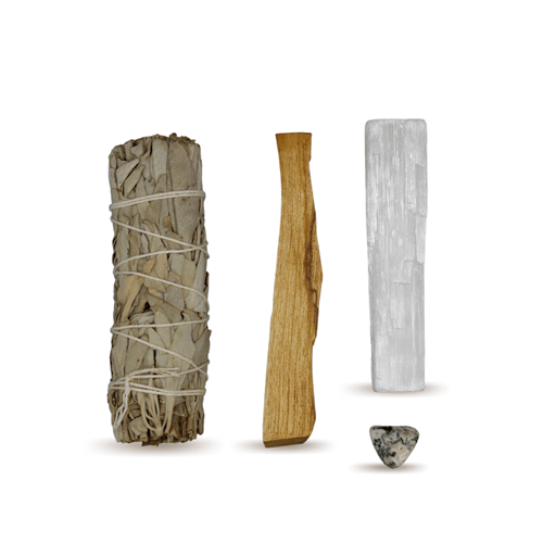 Energy Cleansing Smudge Kit with Agate  – Ritual of Grounding & Strength