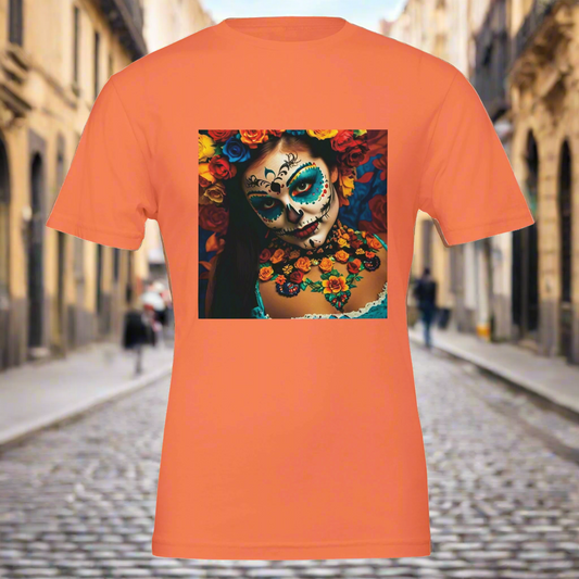 Day of the Dead Premium Tee – Fair-Made, Airy & Festive, in 3 kleuren / alle maten