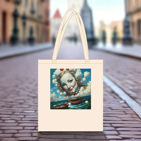 Cloudy Clown Eco‑Cotton Tote –  Earth-Kind, Practical & Quirky, 10 liter / in 2 kleuren