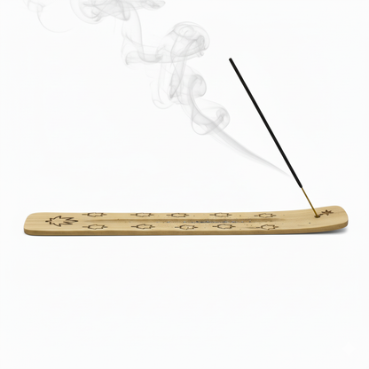 Maple Leaf Wooden Incense Holder – Carrier of Change &amp; Letting Go, 25 cm