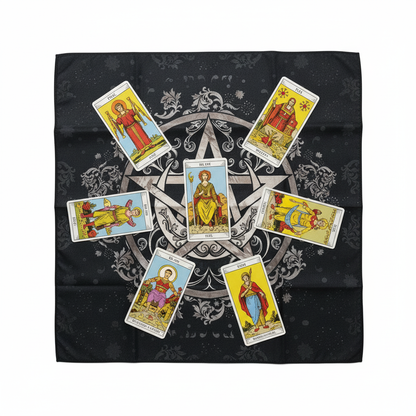 Pentacle Altar Cloth – Elemental Balance for Rituals, 49×49 cm