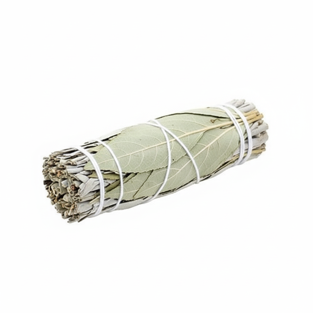 White Sage & Yerba Santa Smudge Stick – Smoke of Clarity & Courage, 10 cm