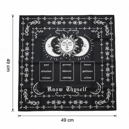 Know Thyself Altar Cloth – Reflection and Insight for Rituals, 49×49 cm