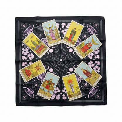 Nocturnal Moth Altar Cloth – Night Bloom for Rituals, 49×49 cm