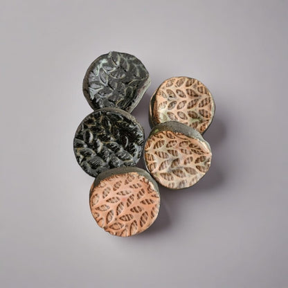 Botanical Drift Ceramic Fidgets – Grounding Tokens for ADHD, PTSD & Spectrum Relief, Ø2×0.5 cm