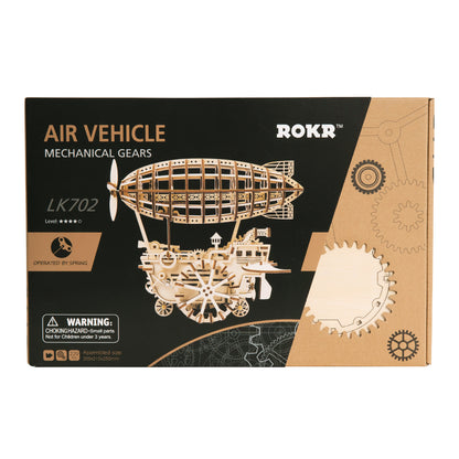 Skyward Dreams DIY Wooden Airship Kit – Steampunk Flight Wonder, 229 pieces by Robotime