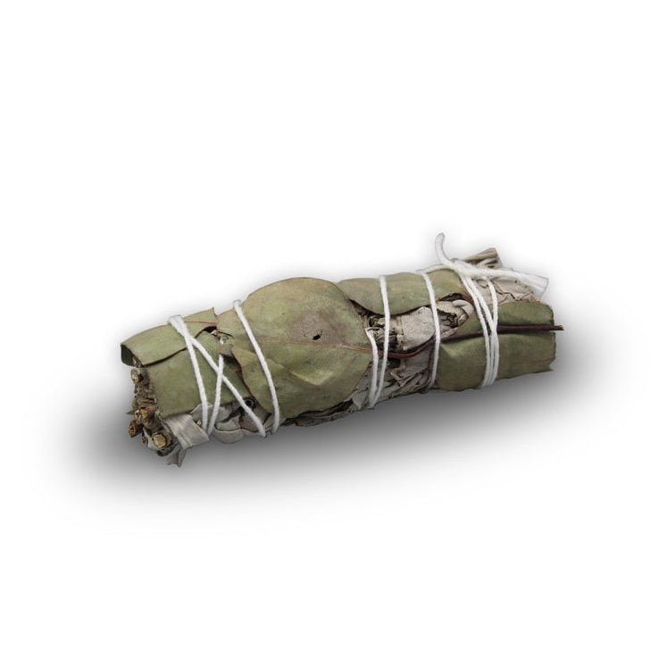 White Sage & Eucalyptus Smudge Stick – Smoke of Renewal & Breath, 10 cm