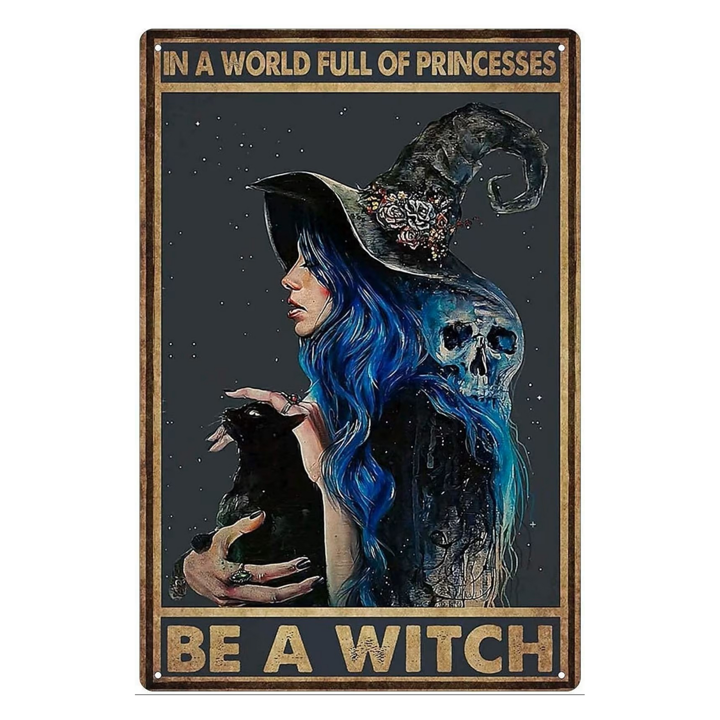 Be a Witch Metal Sign – Bold Identity Wall Art, 30×20 cm