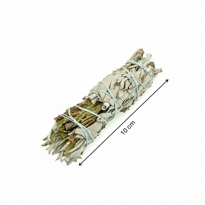 White Sage & Cedar Smudge Stick – Smoke of Protection & Grounding, 10 cm