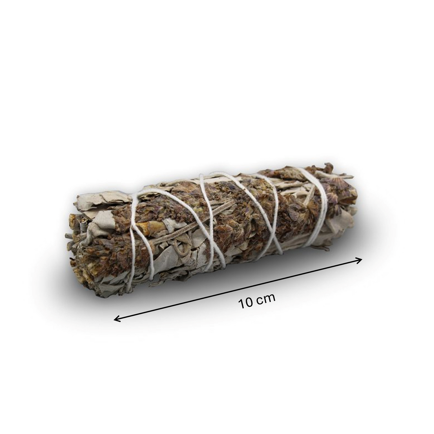 White Sage & Lavender Smudge Stick – Smoke of Peace & Serenity, 10 cm