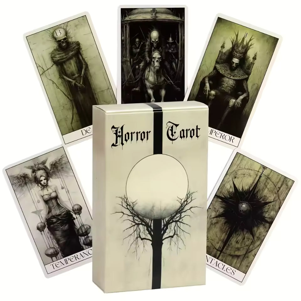 Horror Tarot Deck – Gothic Divination Tool, 78 cards, 10x6 cm