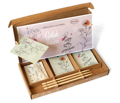 "Geluk Zaaien" Wildflower Seed Gift Box for Bees & Butterflies