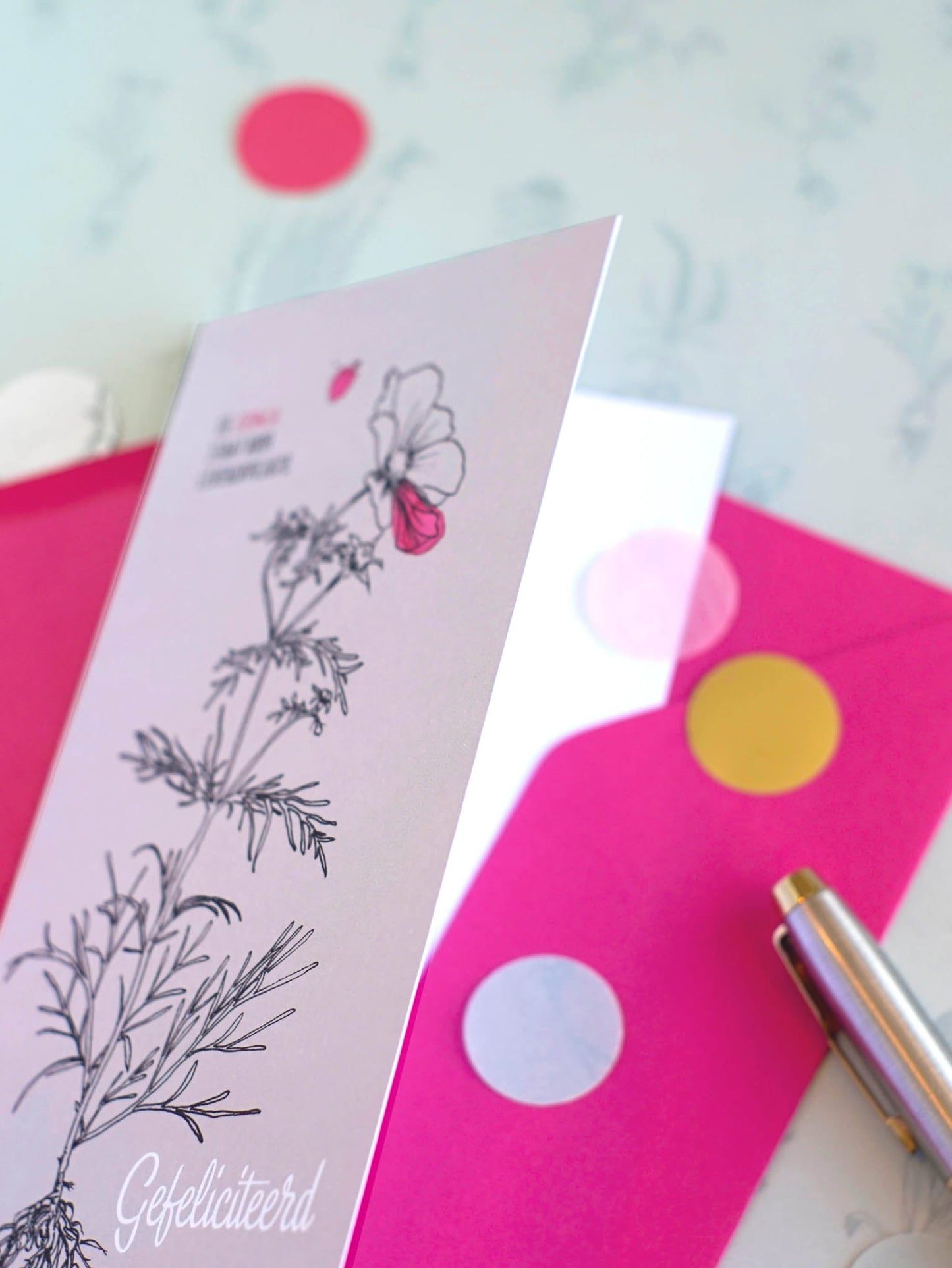 "Hoera!" Blooming Wishes Greeting Card with Cosmos Flower Seeds