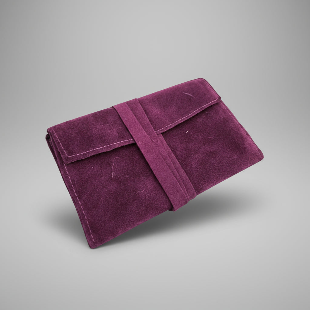Purple Velvet Tarot & Oracle Card Bag – Mystic Wrap Pouch, 8×13 cm