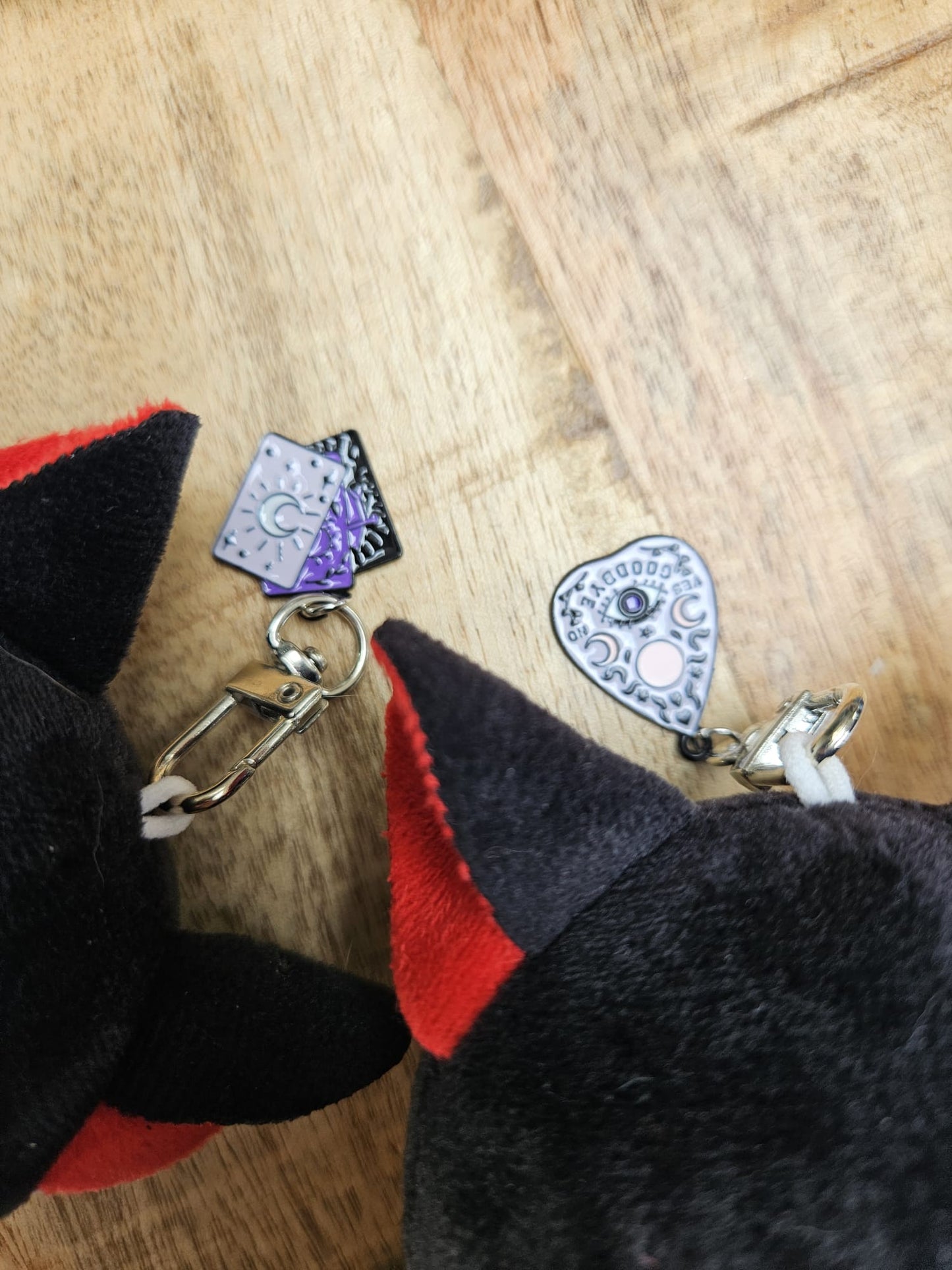 Mystical Witch or vampire Cat Plush Keychain – 12cm Soft Mini Charm Accessory