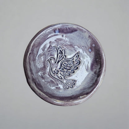 Whispered Moments Ceramic Saucers – Small Rituals Held Gently, Ø7–8 cm, various designs by Red Raven Pottery