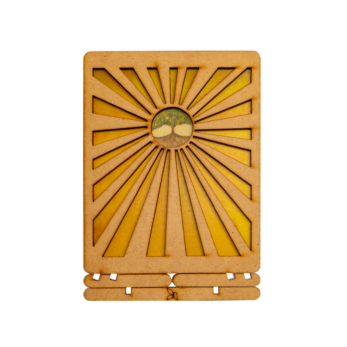 “Tree of Life" Wooden Postcard - Standing 3D Eco Greeting