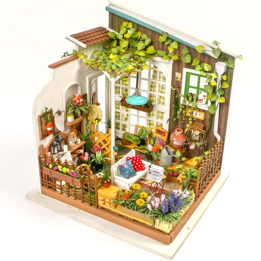 Miniatuurmodel "Miller's Garden House" - DIY-bloempot met ledverlichting (231 stuks)