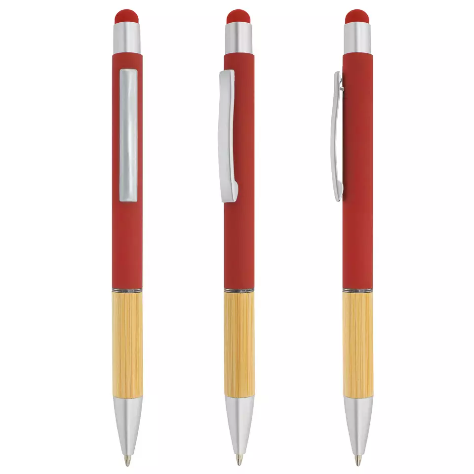 Bamboe Stylus/Schrijf Pen | Random Kleuren | 8 Stuks