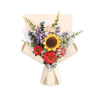 Late Summer Beauty DIY Wooden Flower Kit – Handbuilt Blooming Arrangement, 581 Pieces by Robotime