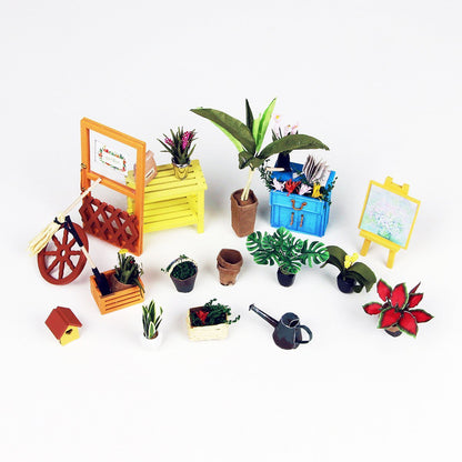 Miniatuurmodel "Cathy's Flower House" - Doe-het-zelf kas met ledverlichting (231 stuks)