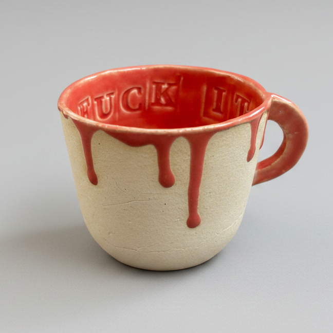 Ahh, Fuck It Ceramic Mug – Bloody Brilliant Brew, Ø8.5 × 8 cm by Red Raven Pottery