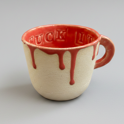 Ahh, Fuck It Ceramic Mug – Bloody Brilliant Brew, Ø8.5 × 8 cm by Red Raven Pottery