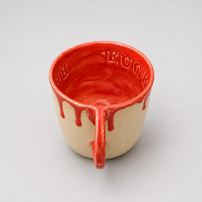 Ahh, Fuck It Ceramic Mug – Bloody Brilliant Brew, Ø8.5 × 8 cm by Red Raven Pottery
