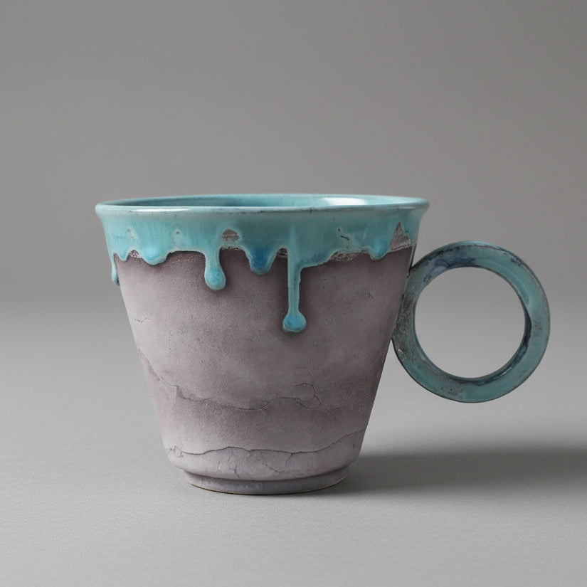 Alchemist’s Brew Ceramic Planter – Odd Cup Of Tea, Ø11×13 cm by Red Raven Pottery