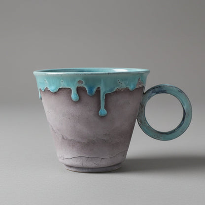 Alchemist’s Brew Ceramic Planter – Odd Cup Of Tea, Ø11×13 cm by Red Raven Pottery
