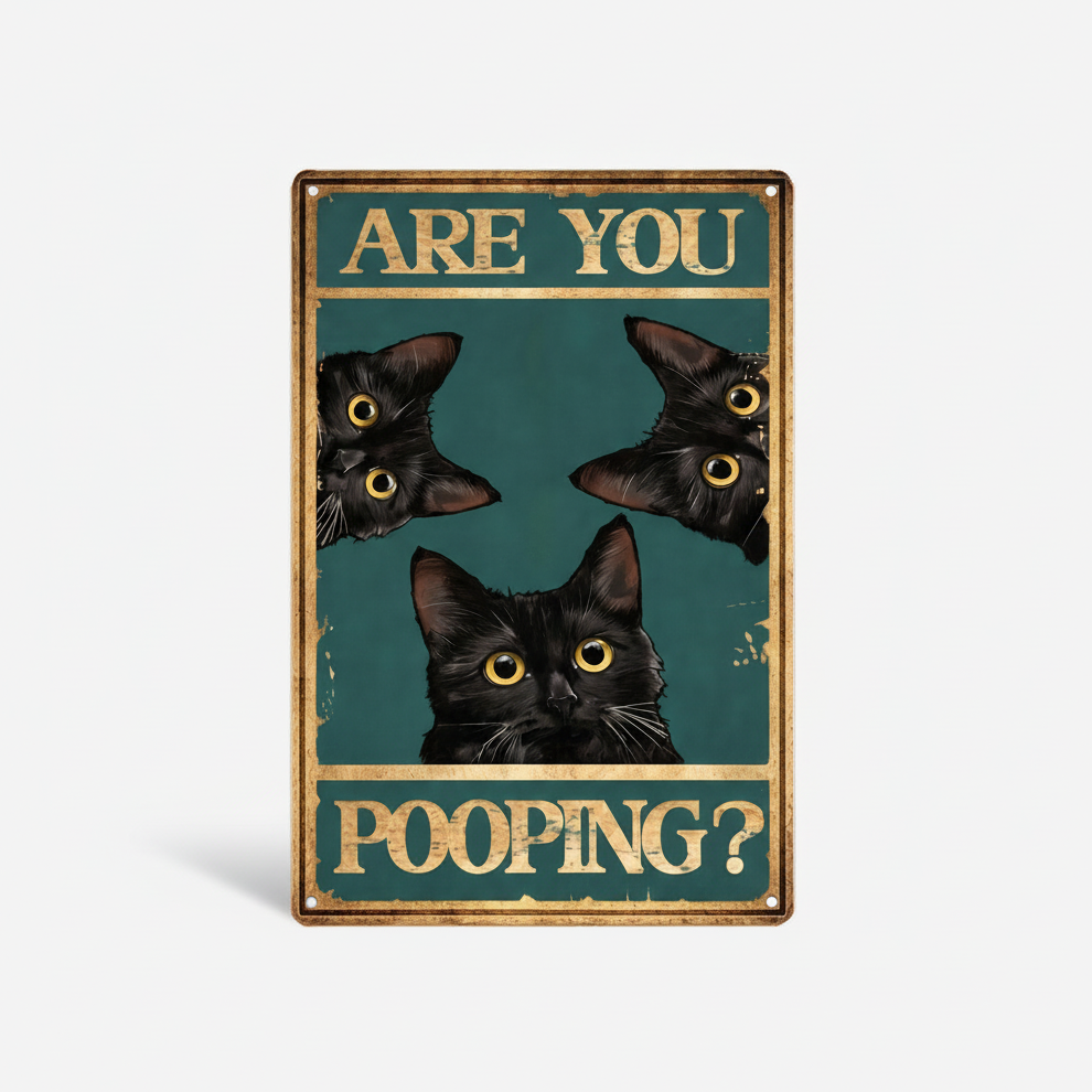 Are You Pooping? Wooden Sign – Familiar Bathroom Humor Wall Art, 13×20 cm