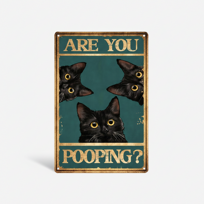 Are You Pooping? Wooden Sign – Familiar Bathroom Humor Wall Art, 13×20 cm