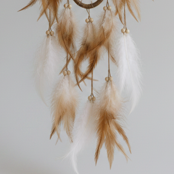 Aurora Lunar Bloom Dreamcatcher - Boho Talisman for Intuition & Renewal, ~50 cm