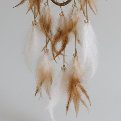 Aurora Lunar Bloom Dreamcatcher - Boho Talisman for Intuition & Renewal, ~50 cm