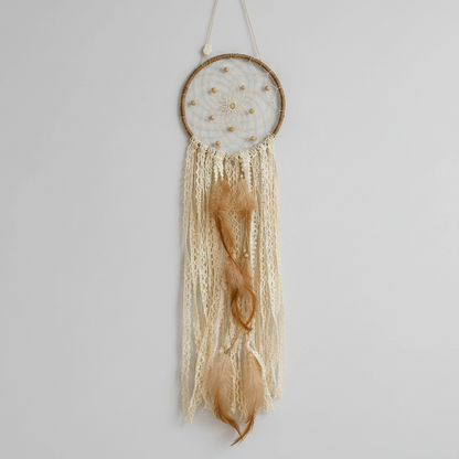 Aurora Sunwoven Spirit Dreamcatcher - Boho Talisman for Light & Intention, ~50 cm