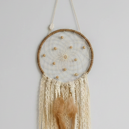 Aurora Sunwoven Spirit Dreamcatcher - Boho Talisman for Light & Intention, ~50 cm