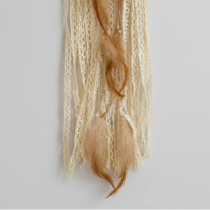 Aurora Sunwoven Spirit Dreamcatcher - Boho Talisman for Light & Intention, ~50 cm