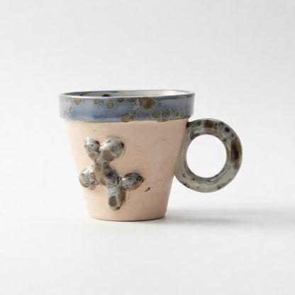 Balloon Dog Ceramic Coffee Cup – Playful Defiance in Clay, Ø8.5×8.5 cm by Red Raven Pottery