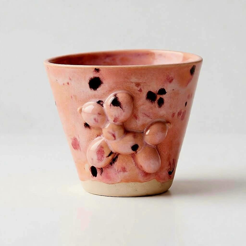 Balloon Pup Ceramic Minis - Playful Duo for Shots & Succulents, Ø4.5×5.5 cm by Red Raven Pottery