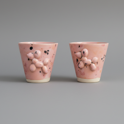 Balloon Pup Ceramic Minis - Playful Duo for Shots & Succulents, Ø4.5×5.5 cm by Red Raven Pottery