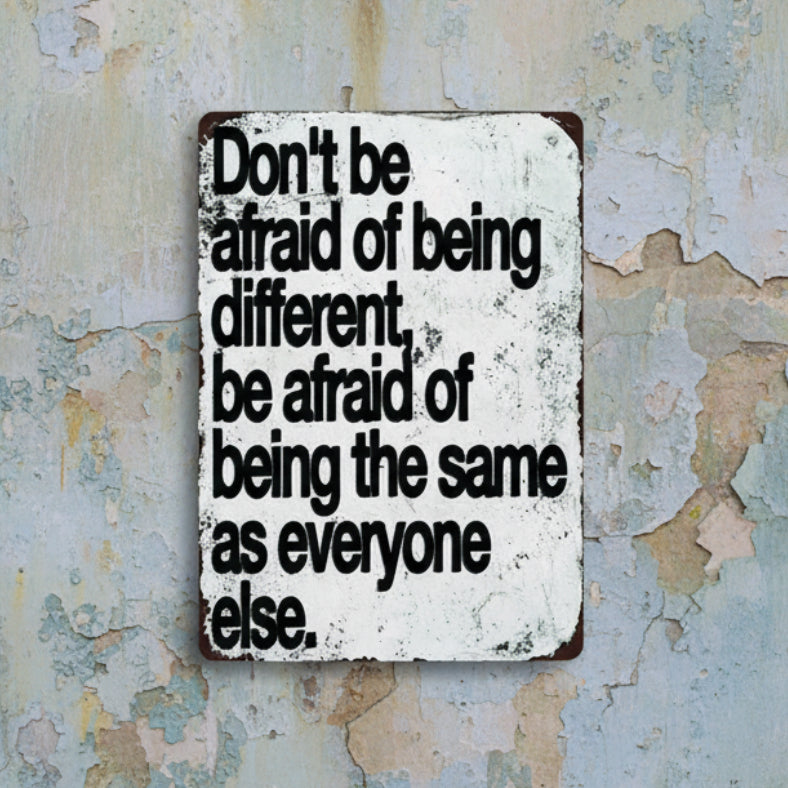 Being Different Wooden Sign – Inspirational Quote Wall Art, 15 × 20 cm